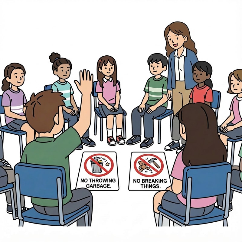 clip art of no throwing garbage and no breaking things
