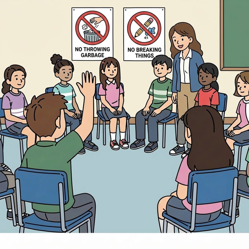 clip art of no throwing garbage and no breaking things in class