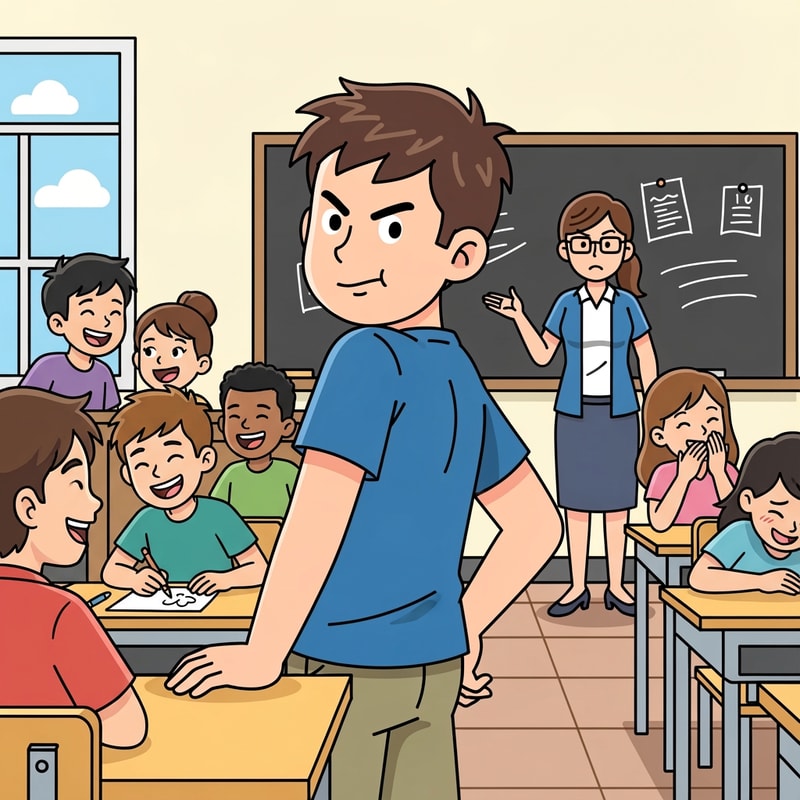 make clipart of students laughing not listening to teacher