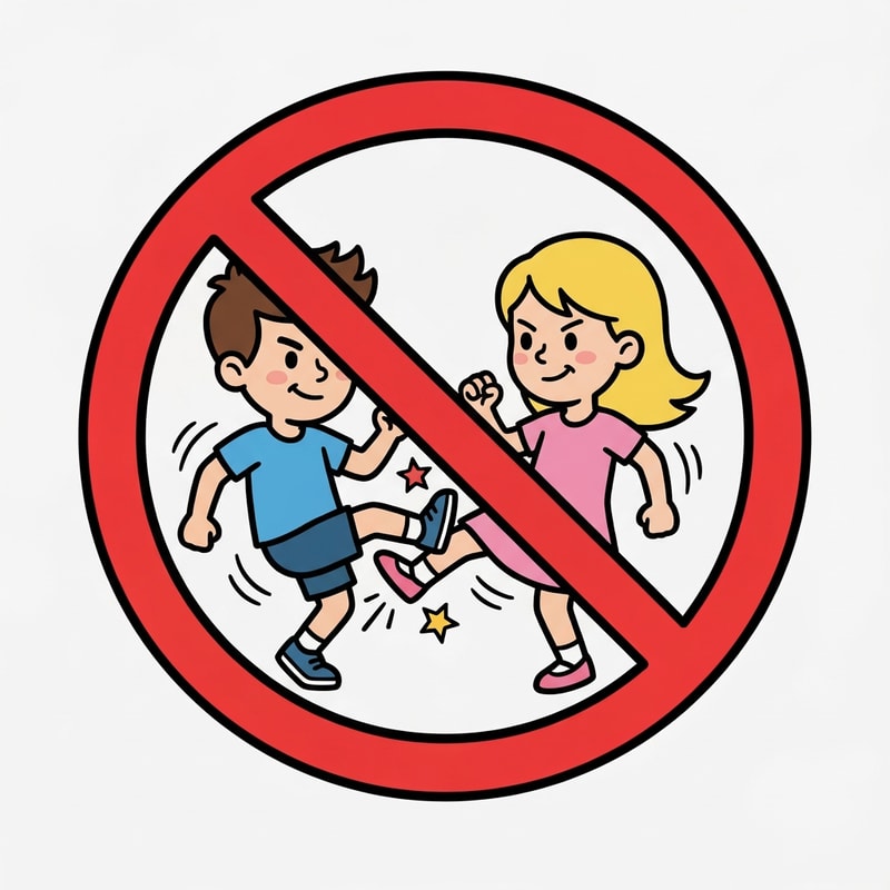 make the boy and girl kicking each other
