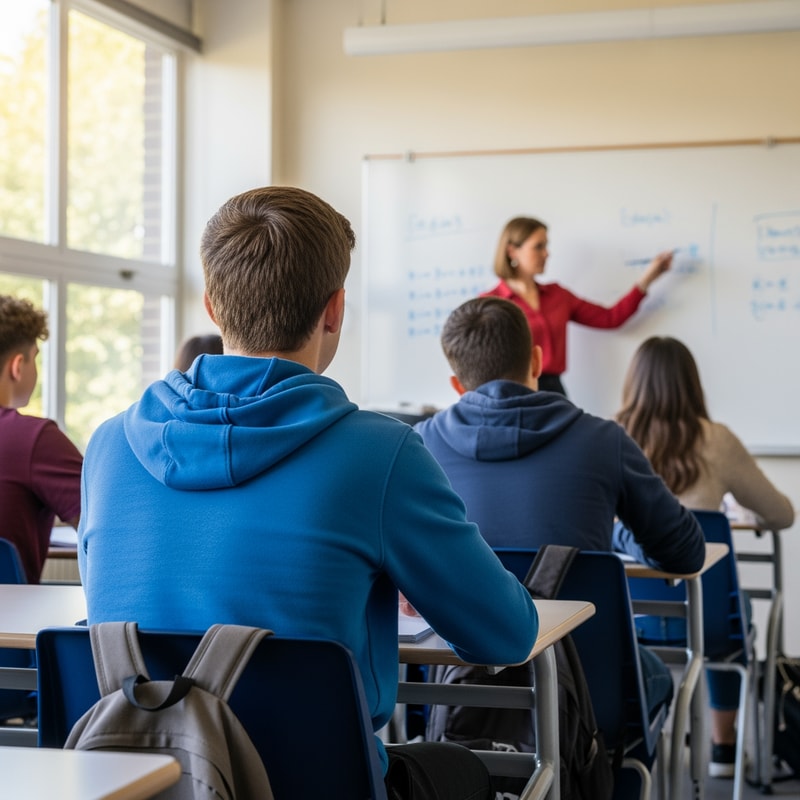 make student turning his back to the teacher