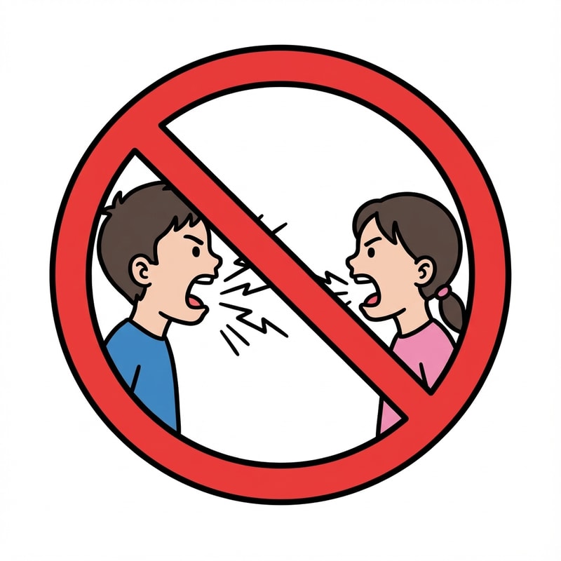 add a boy and girl shouting at each other