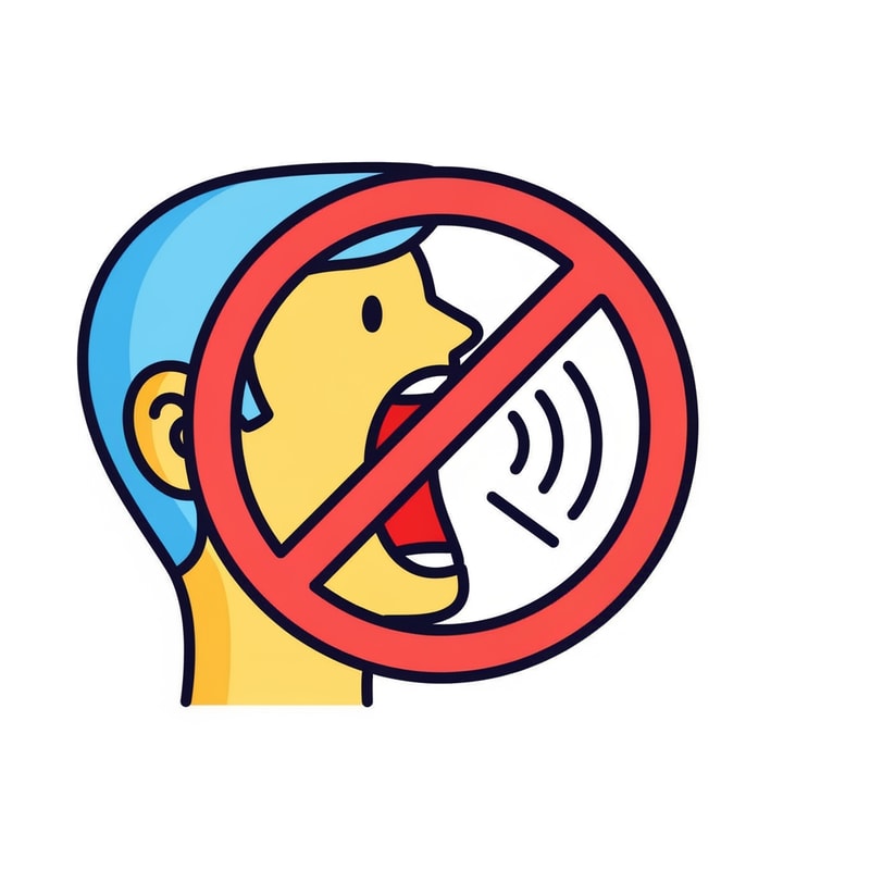 clip art of no  shouting
