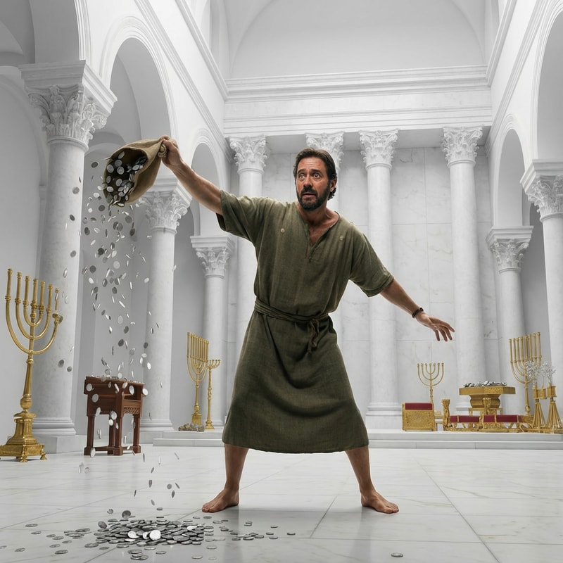 make in the background a straight wall with white pillars