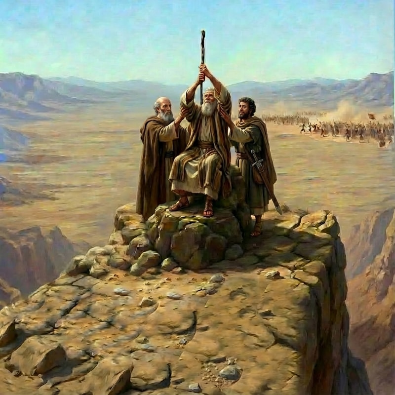 take off head cover from the man on the left, add sword to the man on the right. no other changes