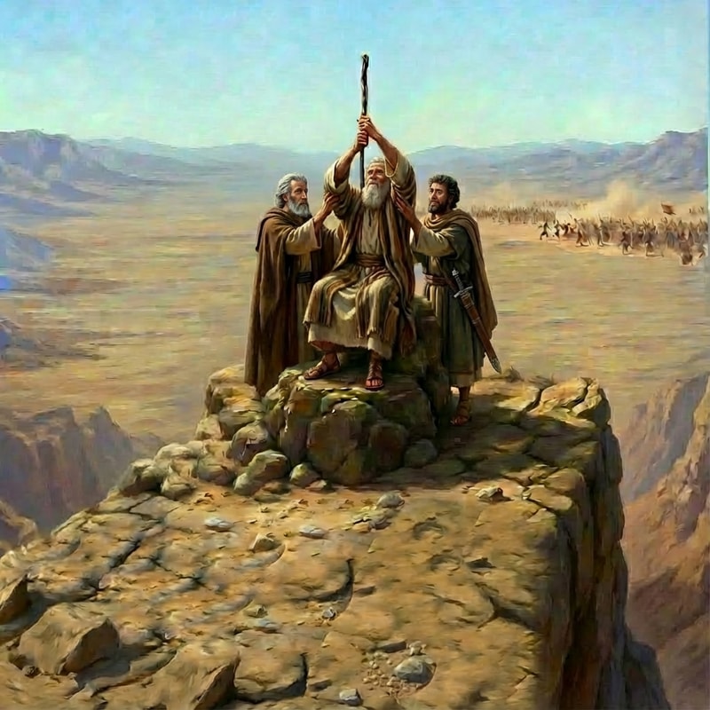 take off head cover from the man on the left,  take off the bag from man on the right . add sword to the man on the right.  no other changes