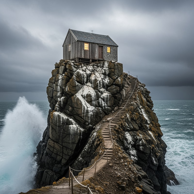 a house built on a rock