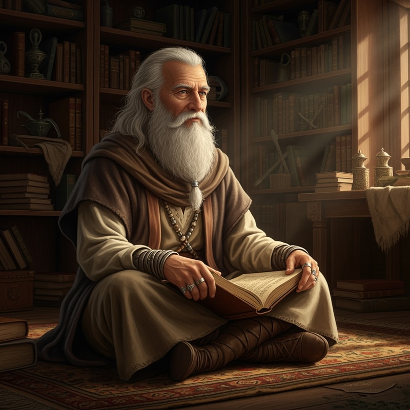 picture depicting a wise man