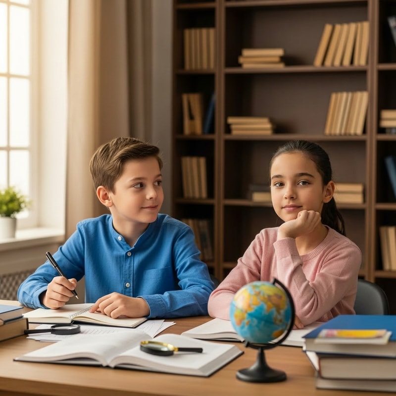 make the girl look forward with a smart look