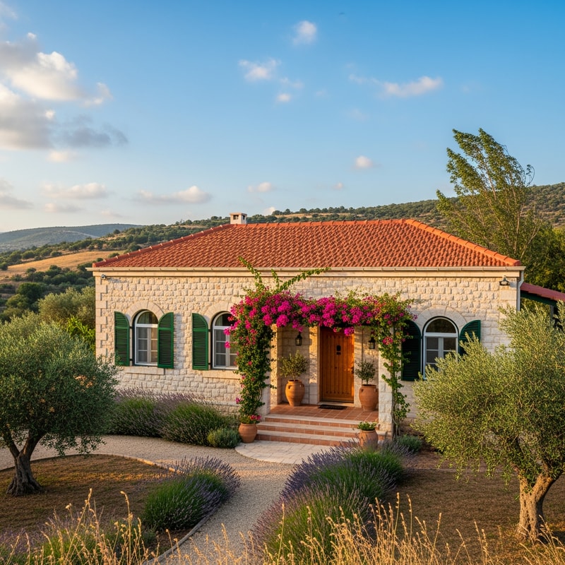 photo  of an israeli country home