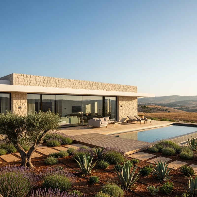 photo of a modern israeli country home