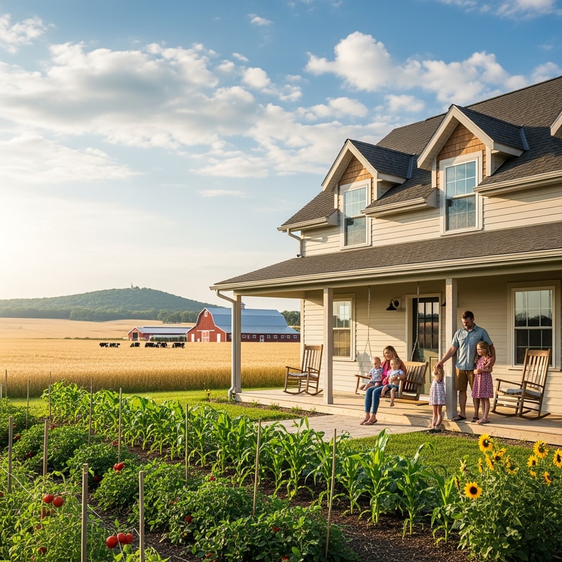 photo  of a farm family home