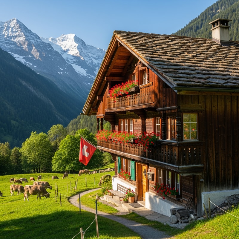 photo  of a swiss country home