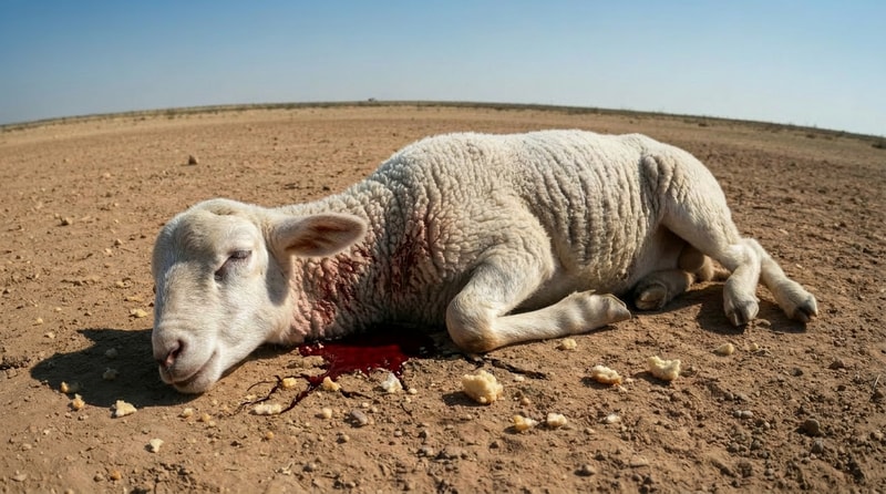 add some blood on its neck