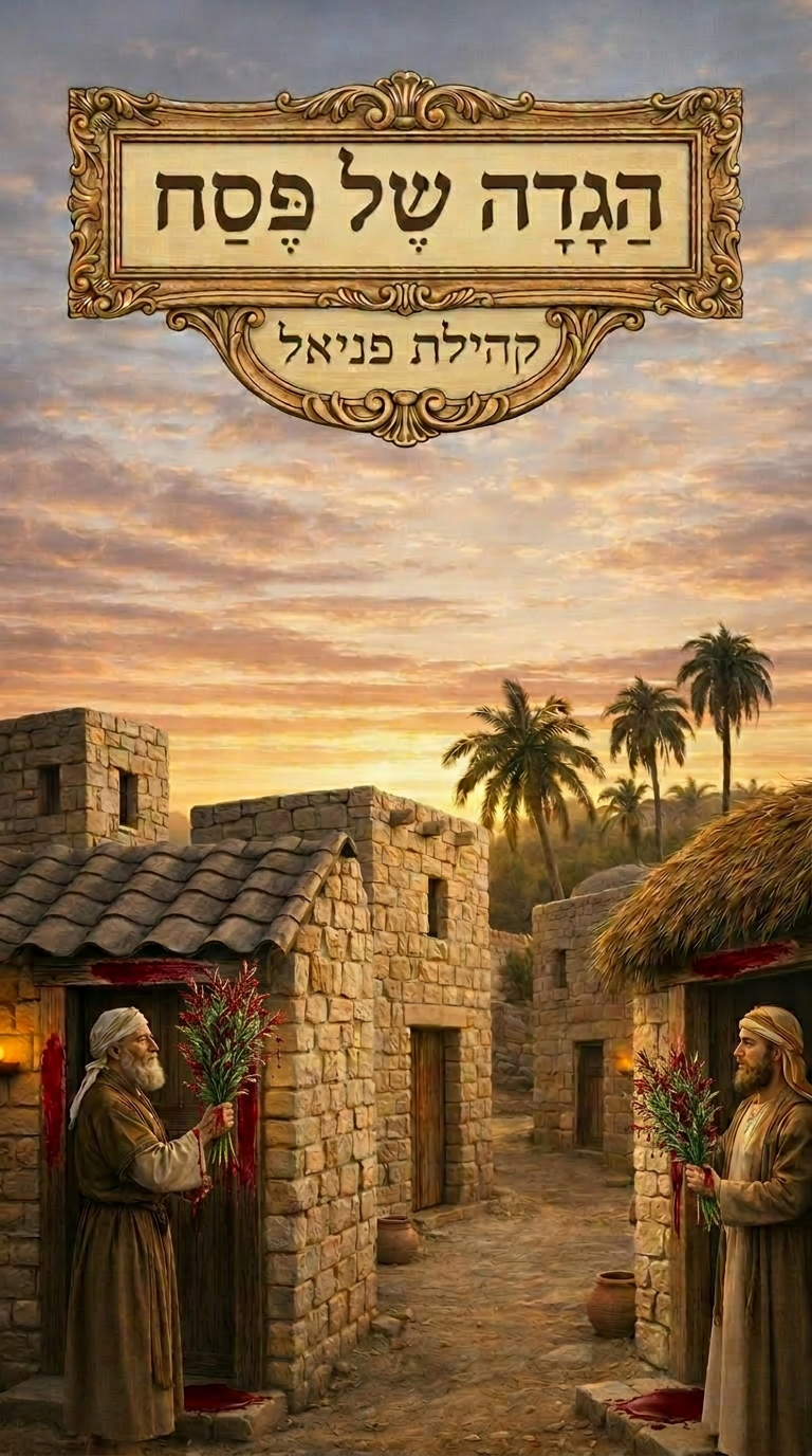 Add a little blood to the edges of the hyssop bunch on the hands of the two men