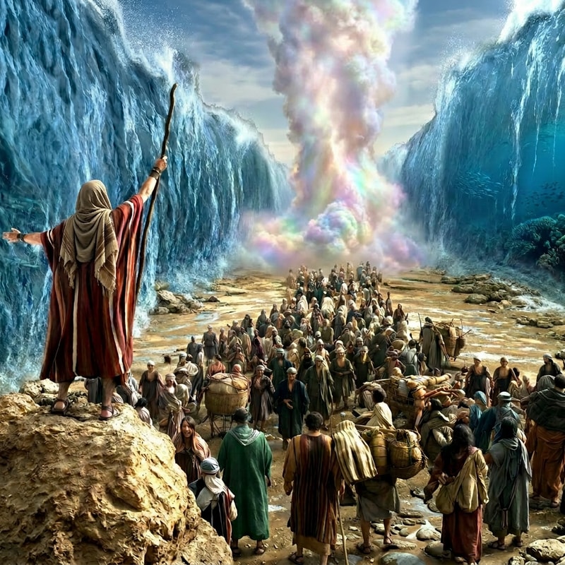 make the pillar of cloud to go high up to heaven. cover all the hair of moses