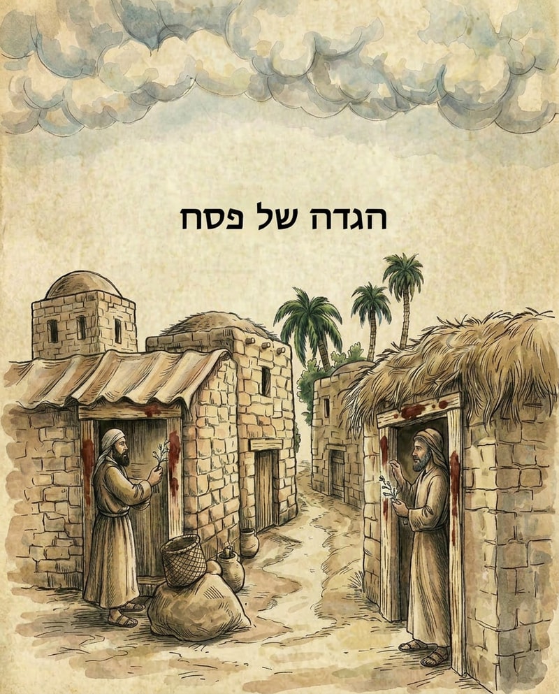 make the brush on the hands of the two men to be made of a much smaler bunch of hyssop