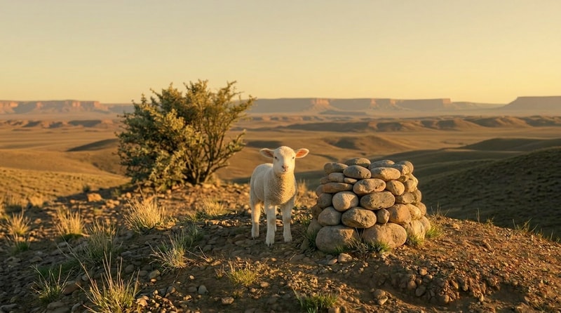 make the lamb stand between the bush and the altar