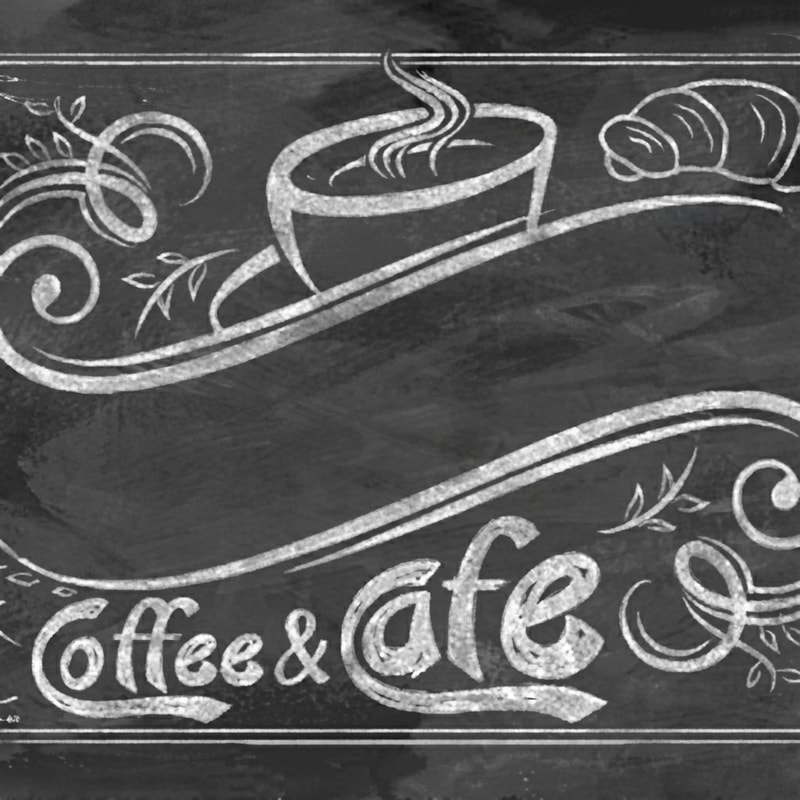 cafe chalkboard banner graphic that i can write a phrase in later