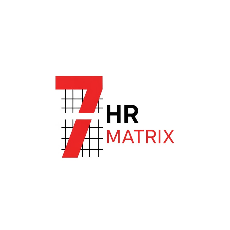 my logo name is 7 hr matrix for hrms project with red , black, white theme