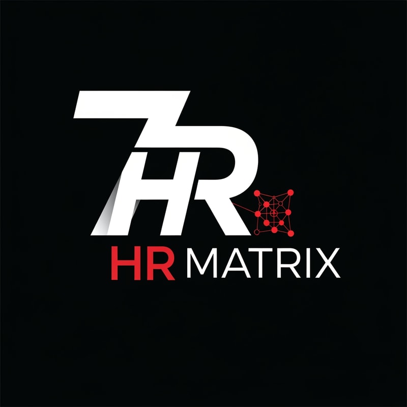 my logo name is 7 hr matrix for hrms project with red , black, white theme, make the digner 7