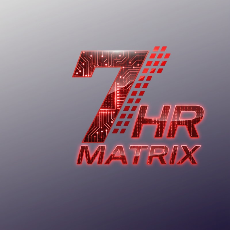 my logo name is 7 hr matrix , make the digner 7