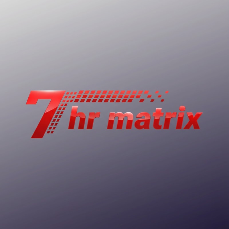 my logo name is 7 hr matrix , make the digner 7
