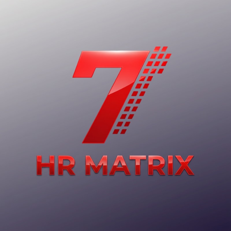 my logo name is 7 hr matrix , make the digner 7