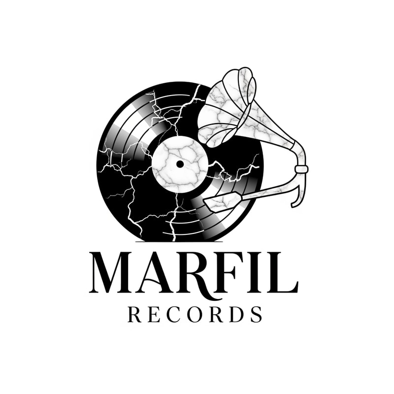 please, could you create a logo black and white for a brand called: "Marfil Records"
