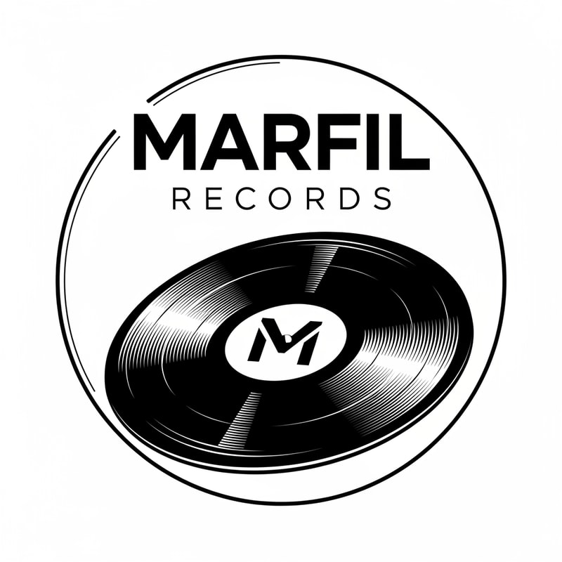 please, could you create a logo black and white for a brand called: "Marfil Records"