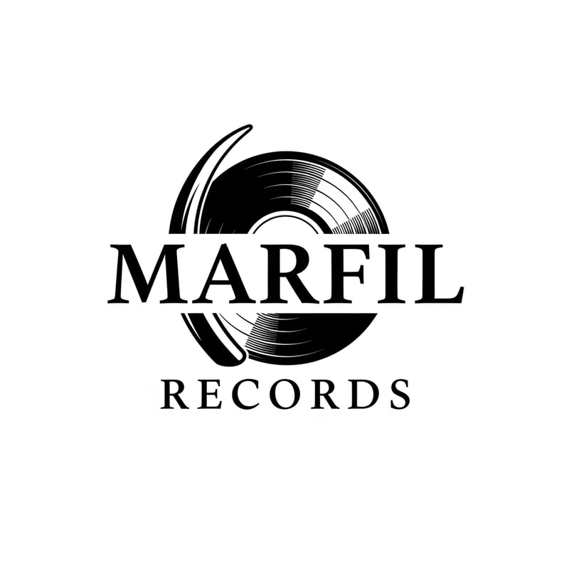 please, could you create a logo black and white for a brand called: "Marfil Records"