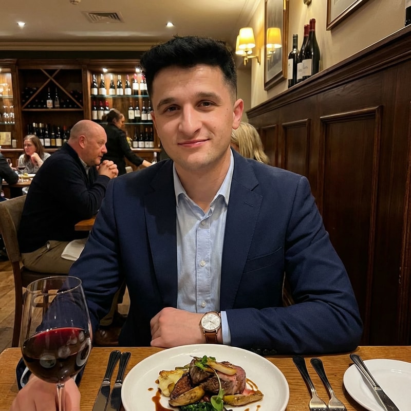 Szerkeszd meg úgy hogy pacekúl fel vagyok öltözve és 1 étterembe ülök,legyen és 100% realisztikus legyen