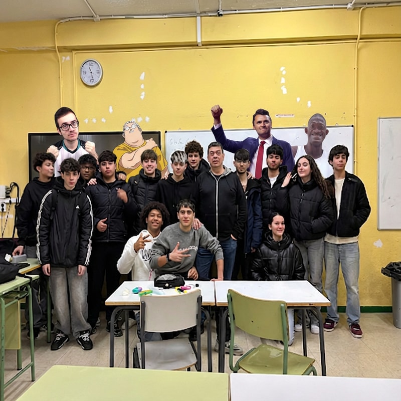 haz que las personas de las demas imagenes esten en la primera, pero sin tapar a ninguna persona