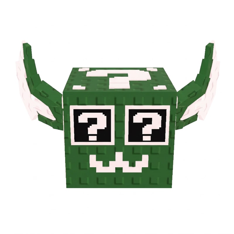 make this lucky block face dark green instead of red DO NOT CHANGE THE STYLE DO NOT CHANGE ANYTHING ELSE