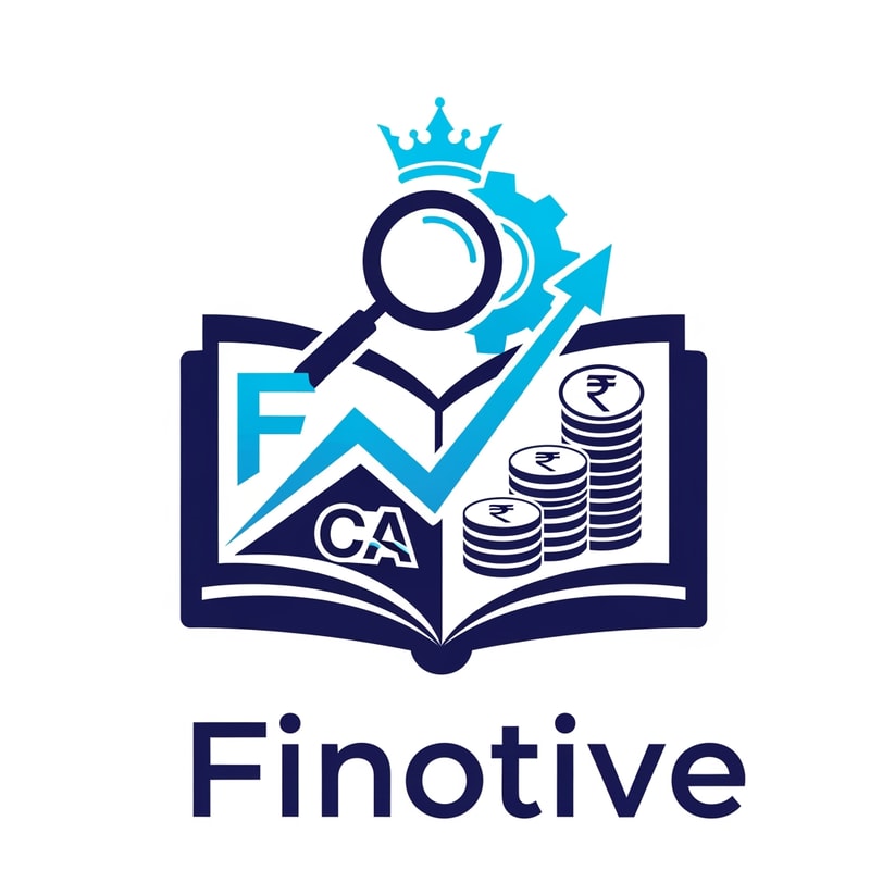 book, upward rising chart, rupees symbol or rupee coins, CA Arrow., letter "F", Search, Gear,crown
I need aall these elements put together in a seemless and meaning full way for a logo for "Finotive" use navy blue and cyan