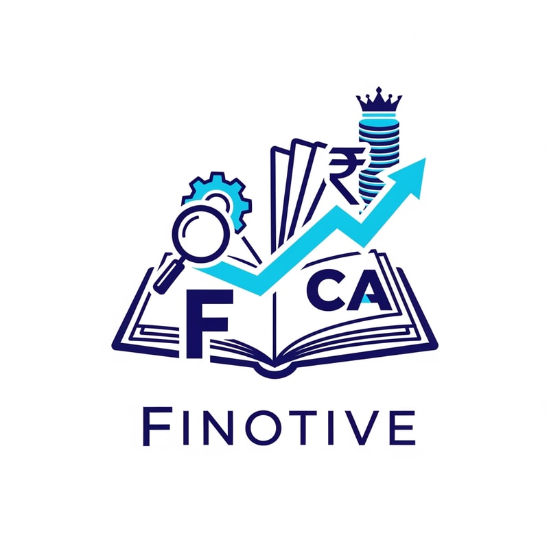 book, upward rising chart, rupees symbol or rupee coins, CA Arrow., letter "F", Search, Gear,crown
I need aall these elements put together in a seemless and meaning full way for a logo for "Finotive" use navy blue and cyan