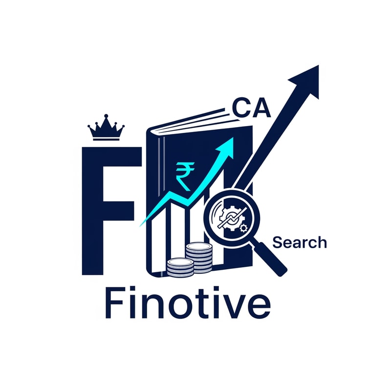 book, upward rising chart, rupees symbol or rupee coins, CA Arrow., letter "F", Search, Gear,crown
I need aall these elements put together in a seemless and meaning full way for a logo for "Finotive" use navy blue and cyan