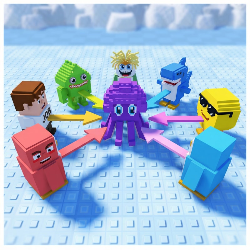 A detailed reproduction of the source image's primary subject matter, now featuring the designated character references replacing all original penguins exactly 1:1 — The composition and framing are retained exactly as depicted in the source material, The precise original color palette and tonal range are mandatory, The identical lighting conditions and overall mood from the source image are required, The style and medium must perfectly replicate the source image quality, Ensure all penguins are replaced by the provided characters 1:1; DO NOT change the environment, composition, color, or style whatsoever, The background setting and environment must be retained from the source image. ENSURE THERE ARE NO PENGUIN LOOKING MODELS IN THE AFTER IMAGE.