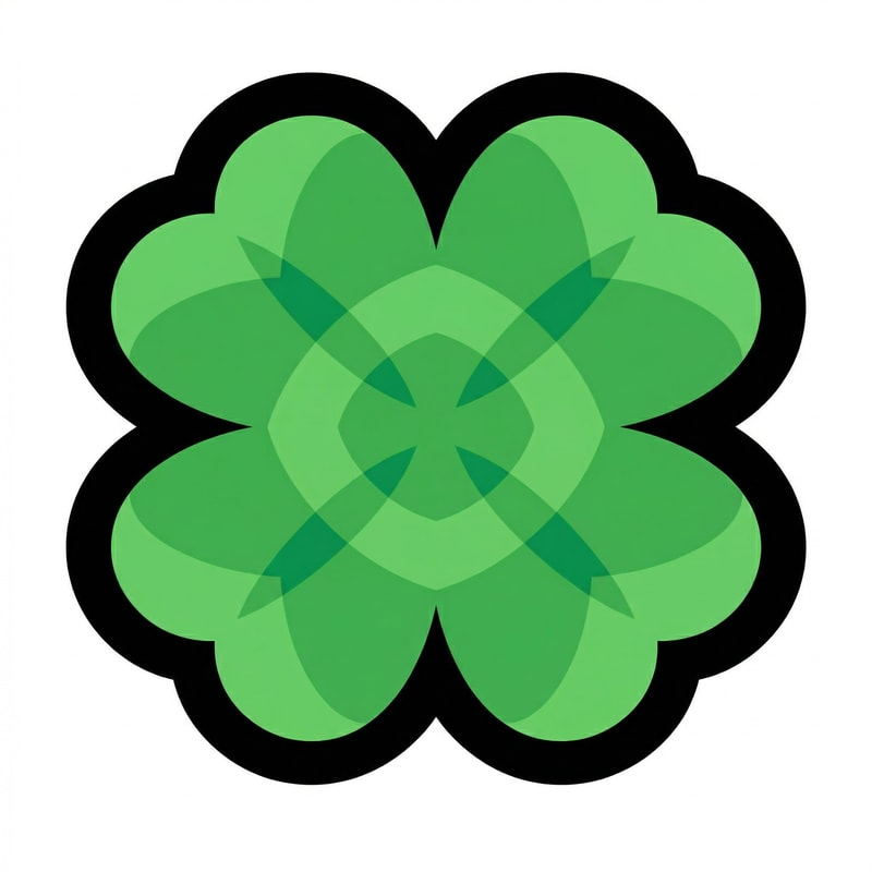 make this green clover the exact same size and quality WITH THE EXACT SAME BLACK OUTLINE as this golden clover DO NOT CHANGE ANYTHING ELSE ALSO MAKE BG WHITE