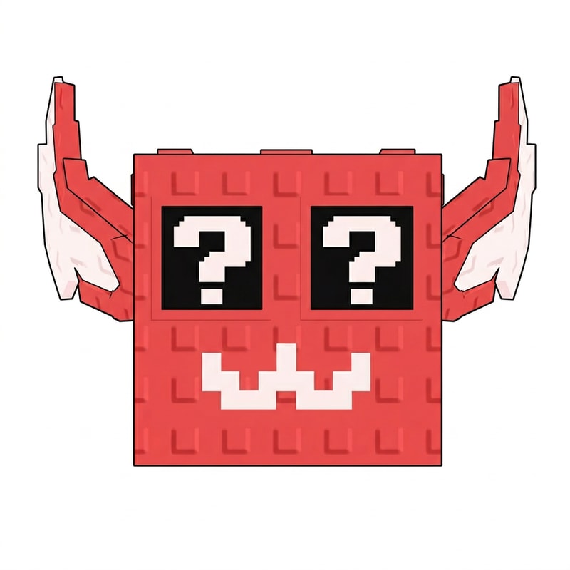 make this lucky block face forward DO NOT TOUCH THE OUTLINE THICKNESS  DO NOT CHANGE ANYTHING ELSE