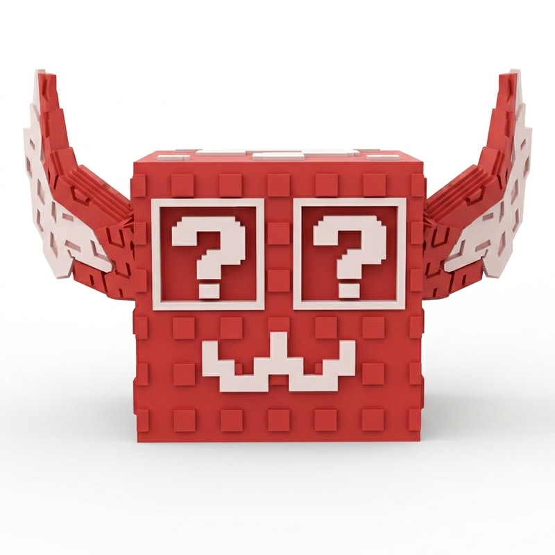 make this lucky block face forward DO NOT TOUCH THE OUTLINE THICKNESS  DO NOT CHANGE ANYTHING ELSE