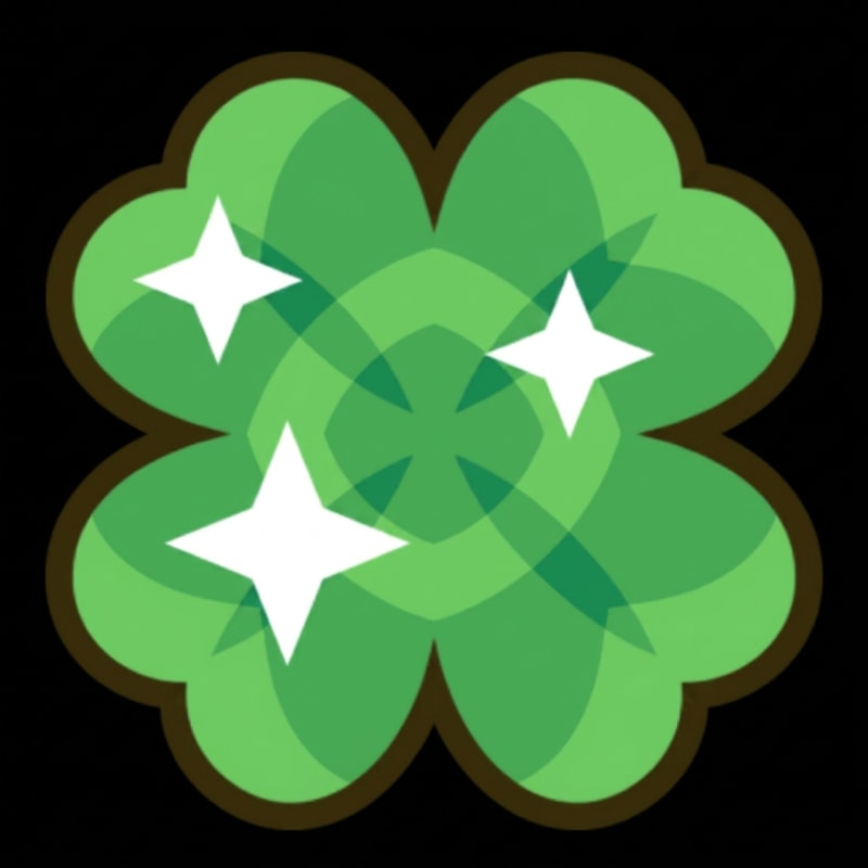 make this clover smaller DO NOT CHANGE ITS DESIGN WHATSOEVER JUST MAKE THE CLOVER SLIGHTLY SMALLER