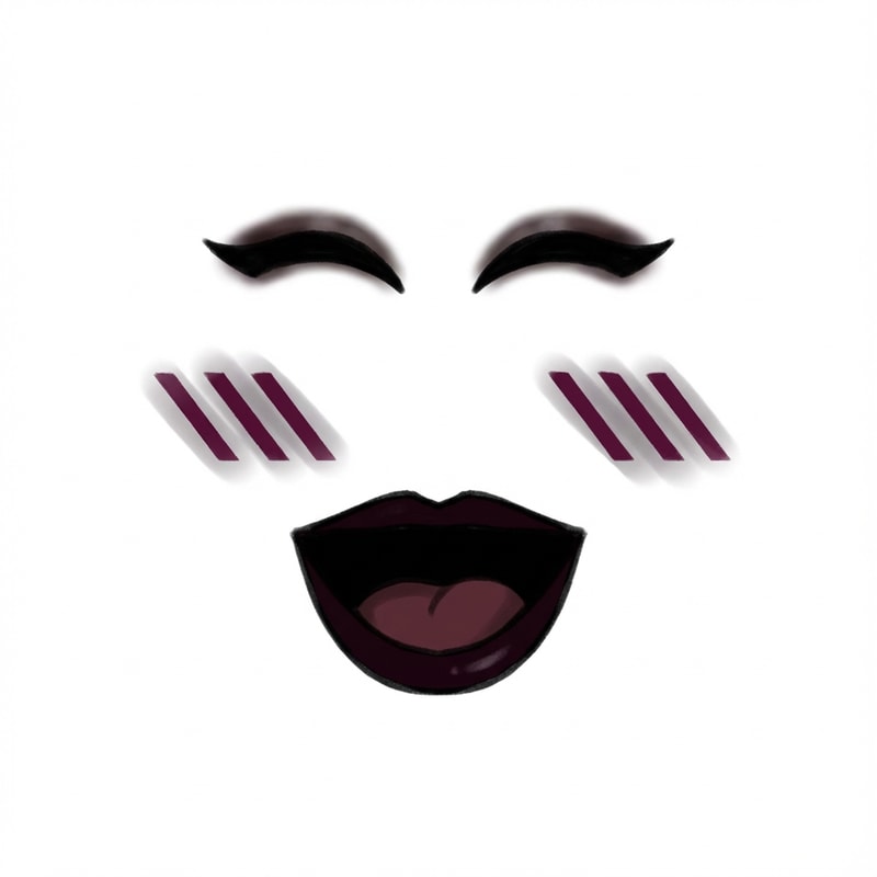 make this face with a goth style keep the original style add coloring/shading if seen necessary do not add unnecessary features that makes it look AI