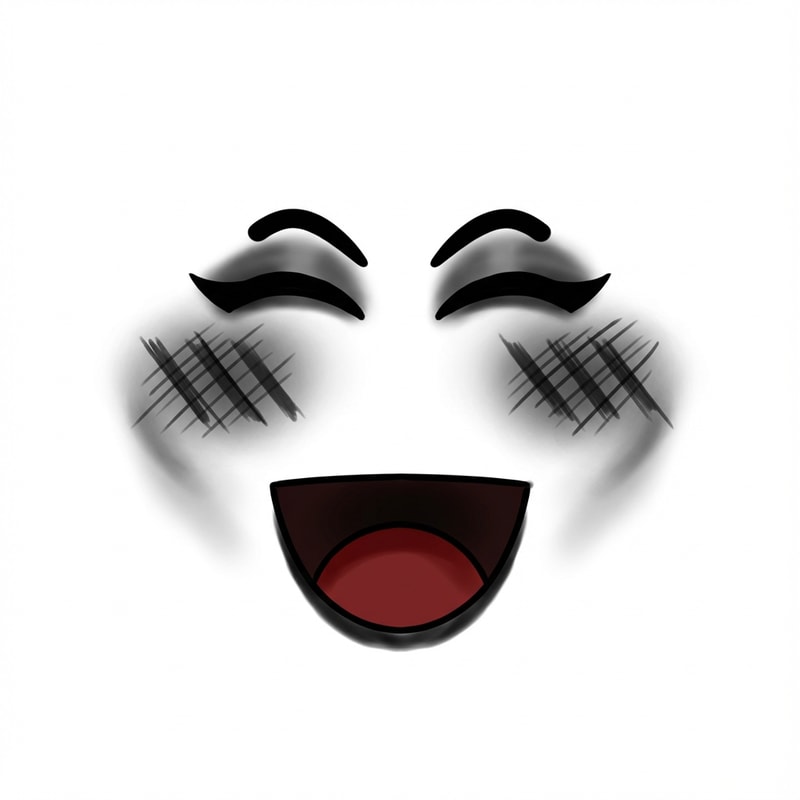 make this face with a goth style keep the original style add coloring/shading if seen necessary