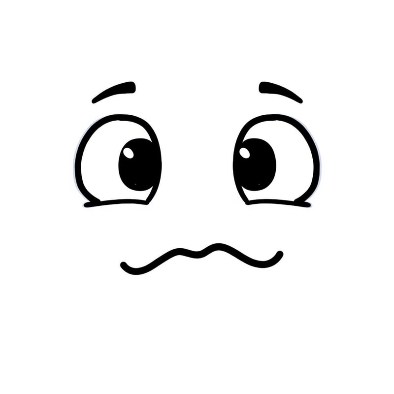 make a roblox face with only mouth and eyes with y2k aesthetic make it look hand drawn with a white background