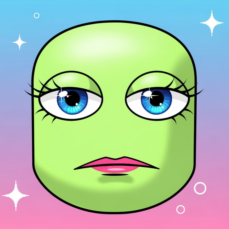 make a roblox face with only mouth and eyes with y2k aesthetic