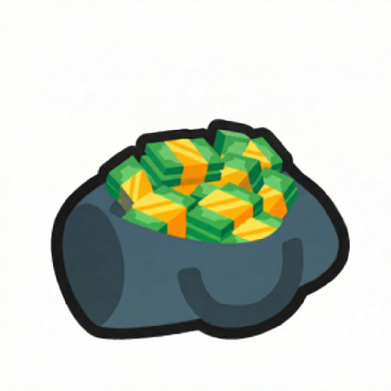 remove the +25K also make the duffle bag look slightly more full of money  DO NOT CHANGE ANYTHING ELSE, ALSO MAKE THE BG WHITE