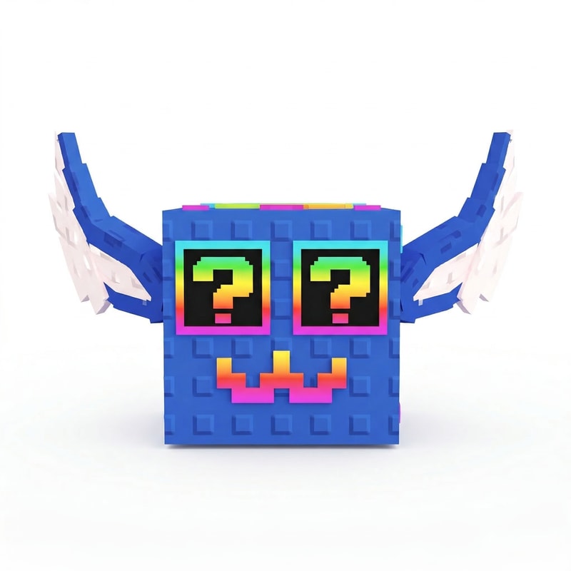 replace this black lucky block with this colorful one ensure this one faces the same exact direction and has the same proportions as the black lucky block