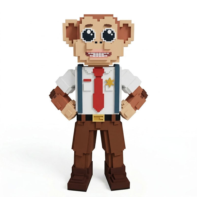 replace this tall monkey with this small monkey adapt the small monkey to fit in the same art style as the tall monkey DO NOT CHANGE ANYTHING ELSE
