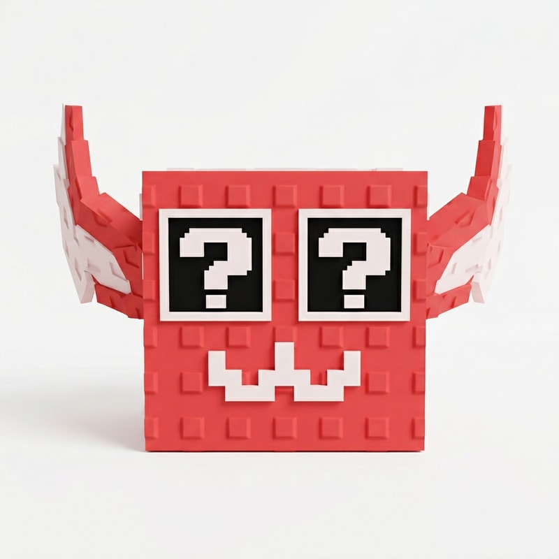 make this lucky block face forward DO NOT CHANGE THE STYLE DO NOT CHANGE ANYTHING ELSE